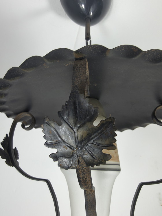 Image 1 of Vintage opal glass lantern