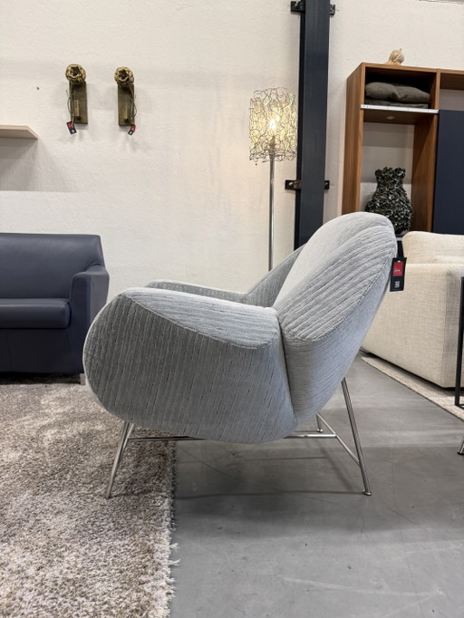 Poltrona Leolux Anton in tessuto grigio