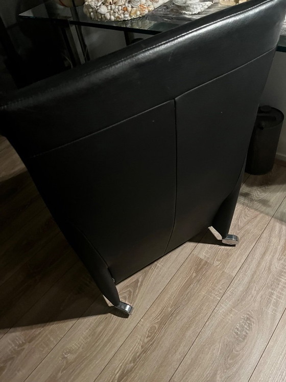 Image 1 of 6 fauteuils Bert Plantagie Shadow – Cuir véritable, noir