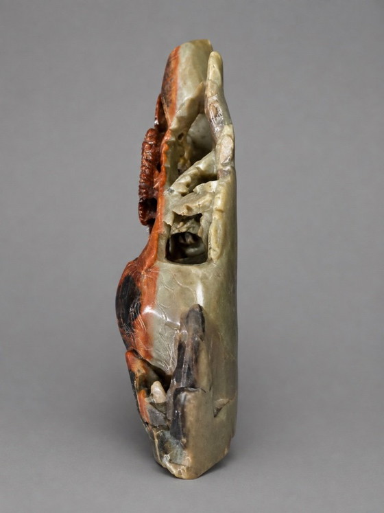 Antique Chinese Hand-Carved Soapstone Brush Washer / Scholar’s ​​Object – Decorative Objects (photo 4 of 7)
