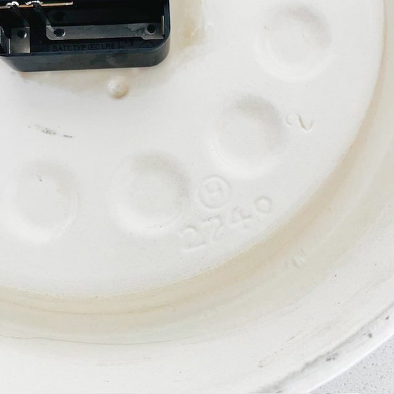 Image 1 of Vintage Kienzle Boutique keramische wandklok keramiek klok Fat lava Space age 1970's