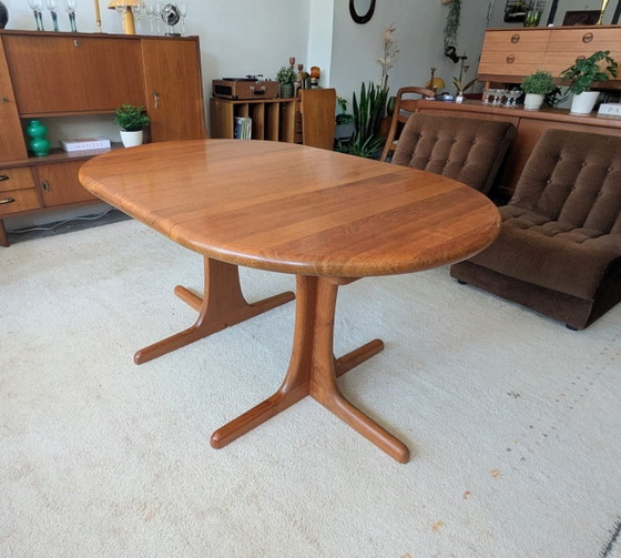 Image 1 of Vintage Danish teak extendable round dining table