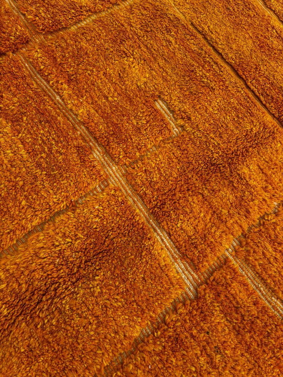 Image 1 of Orange Moroccan wool rug 250x330 cm– Handmade geometric rug – Contemporary Berber carpet