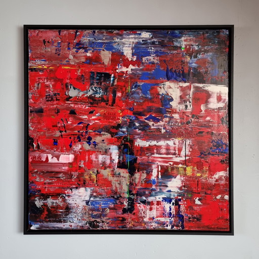 Frances Eckhardt - Abstract Rood Schilderij 202427