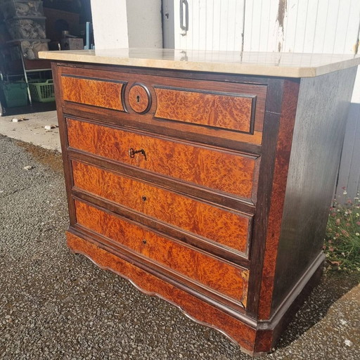 Napoleon III mahoniehouten ladekast