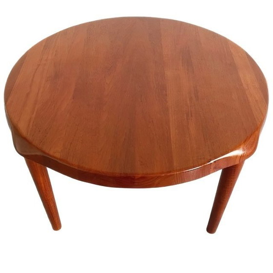 Image 1 of Tavolino da caffè rotondo in teak di design danese di metà secolo, John Boné Mikael Laursen, anni '60