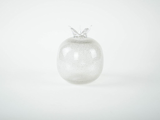 Glass vase in the shape of a pomegranate, Danish design, 1970s, made in Denmark