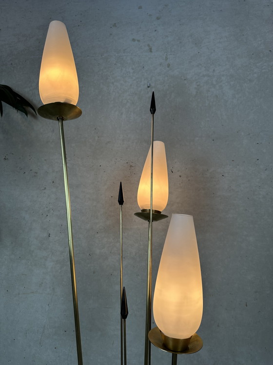 Image 1 of Lampada da terra vintage in ottone - Lunel