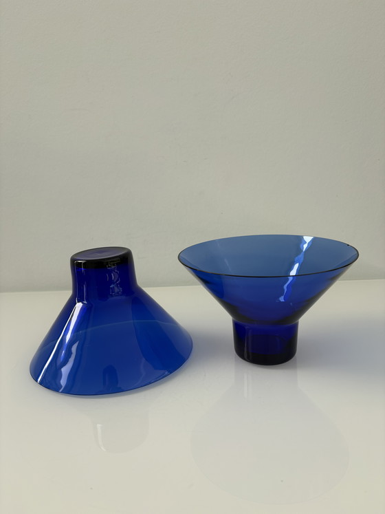 Image 1 of Mid Century Classic martiniglazen in kobaltblauw