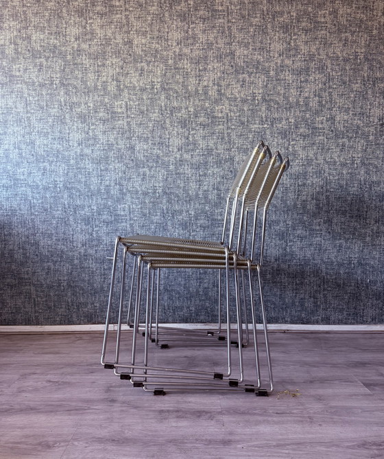 Image 1 of 4x Spaghettistoelen van Giandomenico Belotti voor Alias, ca.80s