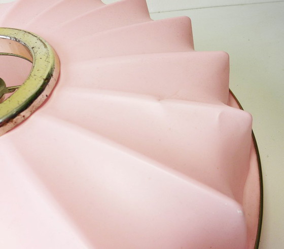 Image 1 of Rare vintage hanging lamp 60s 70s space age lamp pink Lars Schiøleri Hoyrup