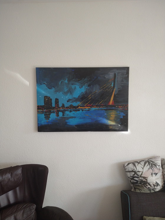 Image 1 of Rotterdam Night Peter Klashorst Painting