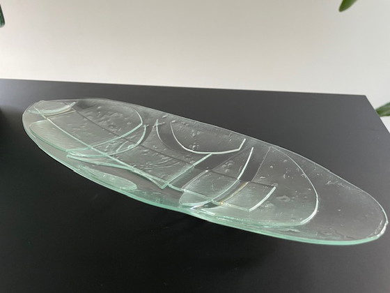 Image 1 of Glass Bowl With Minimalist Geometric Patterns