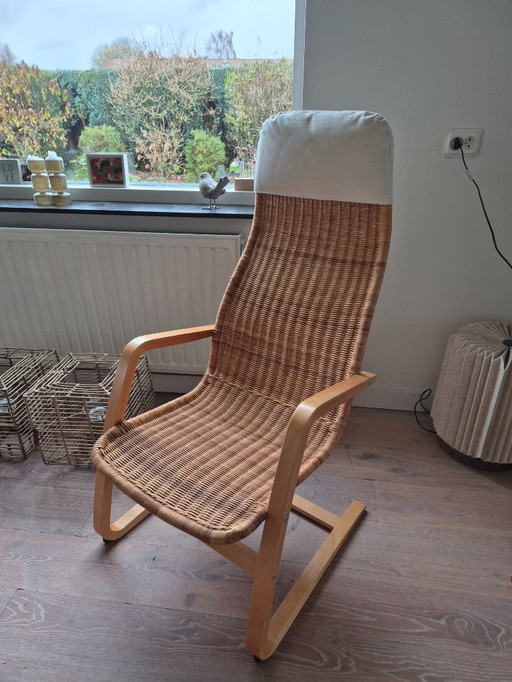 Ikea rotan design fauteuil, ontworpen door Yngve Ekström, Öland