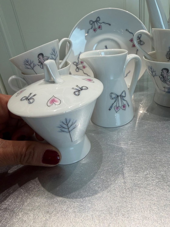 Rosenthal Raymond Peynet – raro servicio de café de 15 piezas para 6 personas – Mid Century 1950s/60s – Loza (photo 3 of 21)