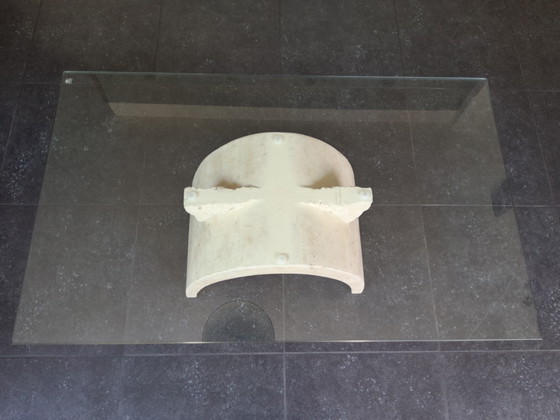 Image 1 of Travertijnen salontafel jaren 80