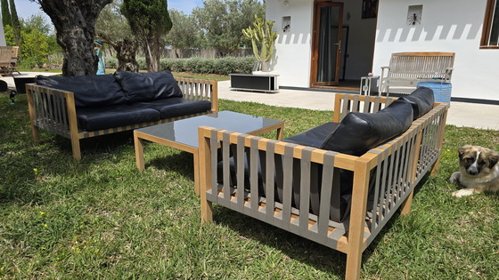 Image 1 of RODA Mistral 2-Sitzer-Möbelset plus Glastisch