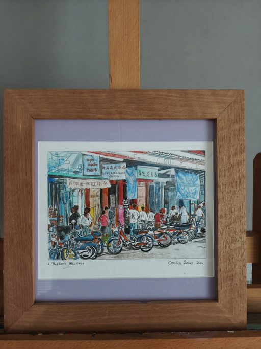 Aquarelle "Port Louis"