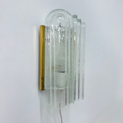 VEB leuchten wall lamp with glass , 1970s 