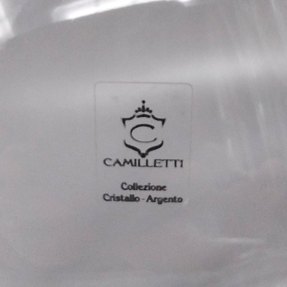 Image 1 of 1970er Jahre Exquisite Luxusvase aus Kristall und Silber von Camilletti, hergestellt in Italien