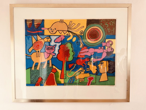 Signed screen print by Corneille – Art, Glass, Metal (photo 3 of 5)