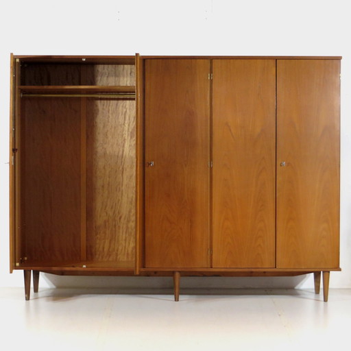Large Vintage 5-door Wardrobe in Teak, 1960s