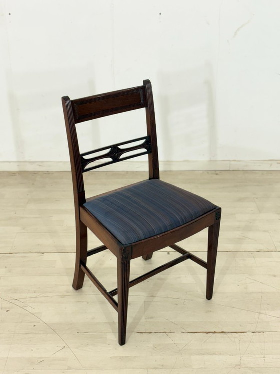 Set di 4 bellissime sedie da pranzo di design inglese | Sedia da scrivania | Sedia in mogano | Sedia vintage (photo 3 of 9)