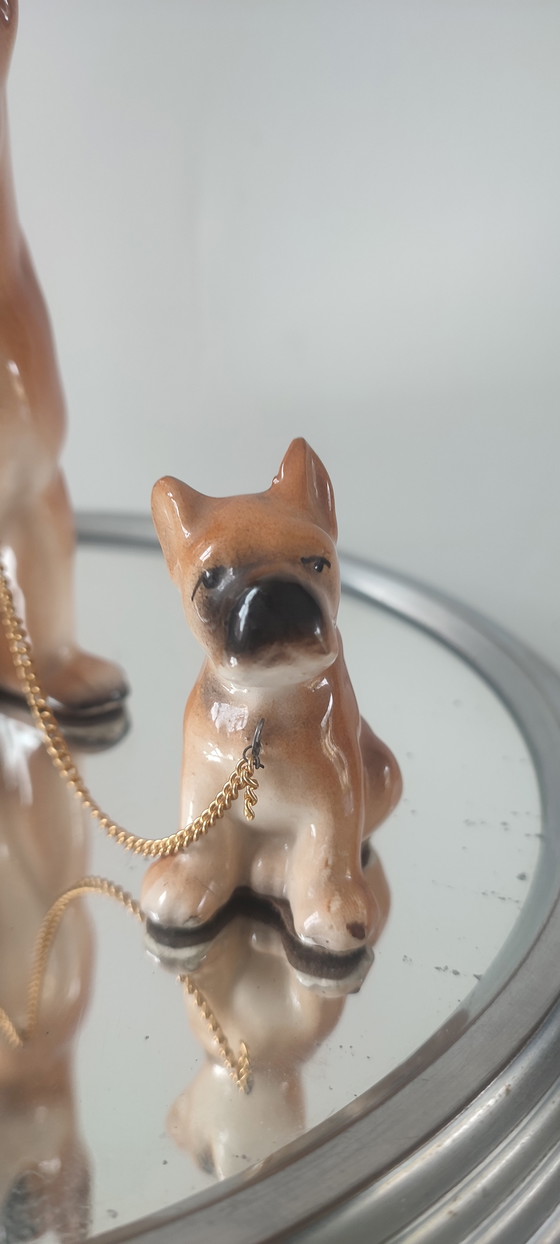 Image 1 of Famille de Boxers en Céramique Vintage (1950/60)