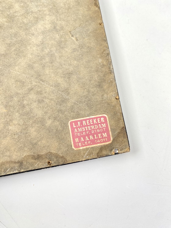 Image 1 of Acquaforte antica/vintage della chiesa di Amsterdam con cornice - Stampa architettonica/chiesa di Amsterdam in tonalità seppia d