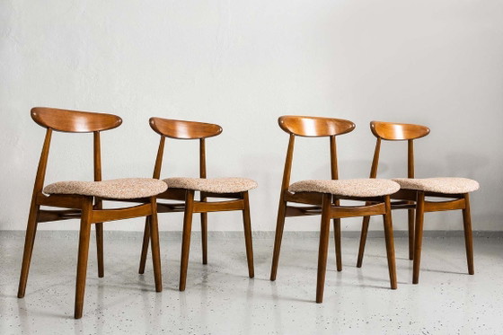 Vintage eetkamerstoelen van ZFM, jaren 60, set van 4 – Wood (photo 2 of 18)