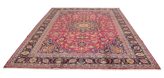 Image 1 of Original Perserteppich Keschan,Kashan Rot 344 x 253 cm Top Zustand Klassik Alt