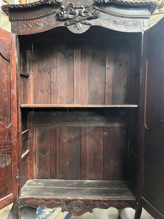 Antico armadio nuziale normanno. In rovere intagliato. – Wood (photo 9 of 10)