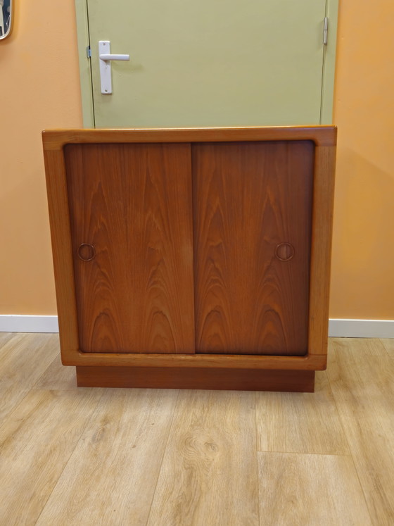 Image 1 of Set of 2 Silkeborg Teak Sideboards Sliding Door Cabinets