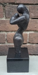 Moeder Met Baby in Abstract Brons