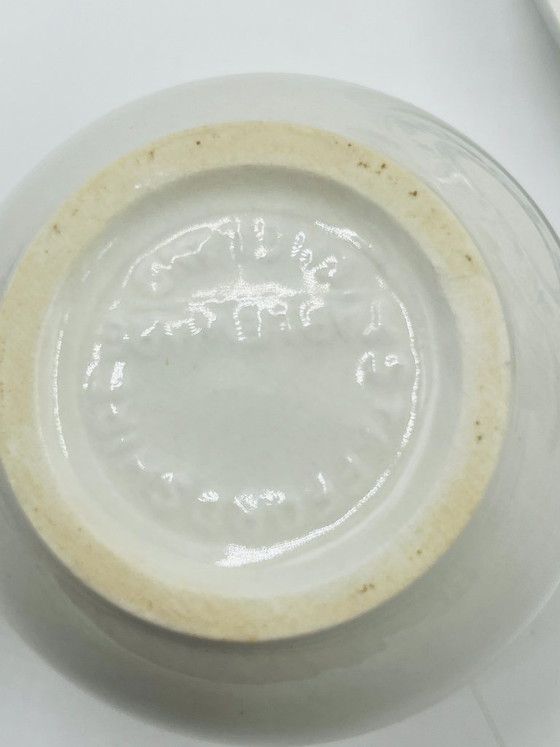 Image 1 of Set van 6 Biltons England kopjes en schotels, met blauwe uiendecoratie.