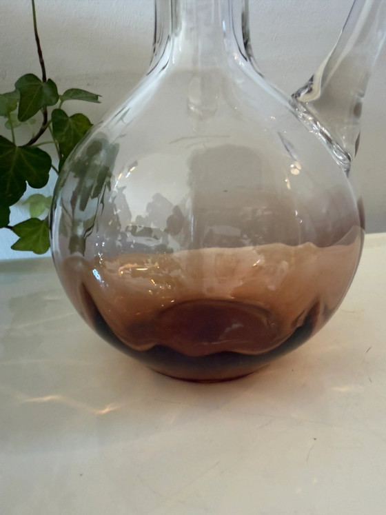 Glass carafe with amethyst details – Glass & Decanter, Vintage (photo 5 of 5)