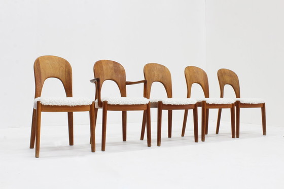 Image 1 of 5 Vintage Danish dining room chairs by Niels Koefoed for Koefoeds Hornslet