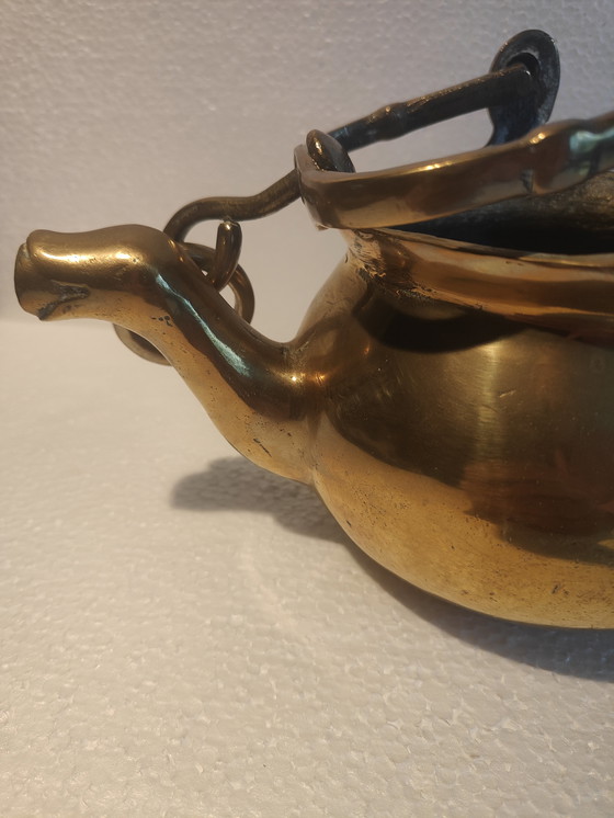 Image 1 of Bronze medieval washbasin, 15th/16th century museum piece