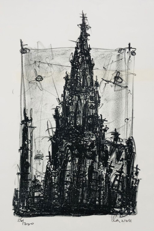 Karl Anton Wolf - Lithografie - Blick auf der Dom
