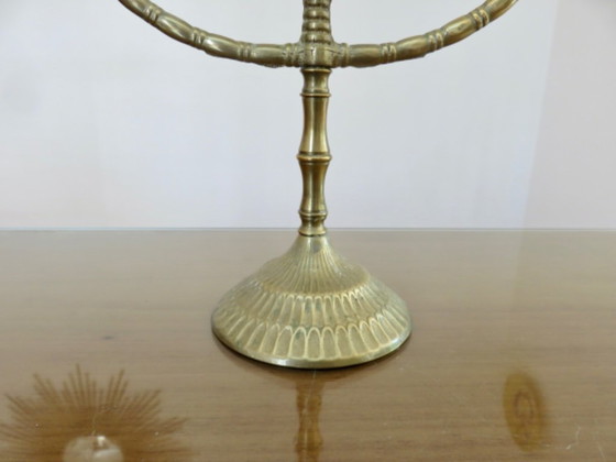 Image 1 of Large Bronze Candelabra, Candlestick, "Menorah", 70's