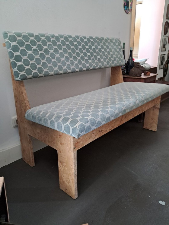 Image 1 of Dining room bench 2 seater velour fabric