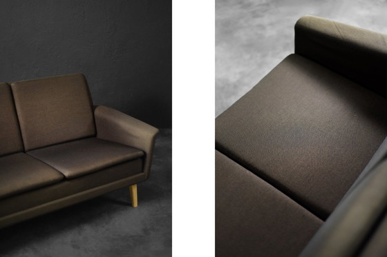 Image 1 of Vintage Mid-Century Danish Modern Brown 3-Seater Sofa by Folke Ohlsson for Fritz Hansen, 1960s