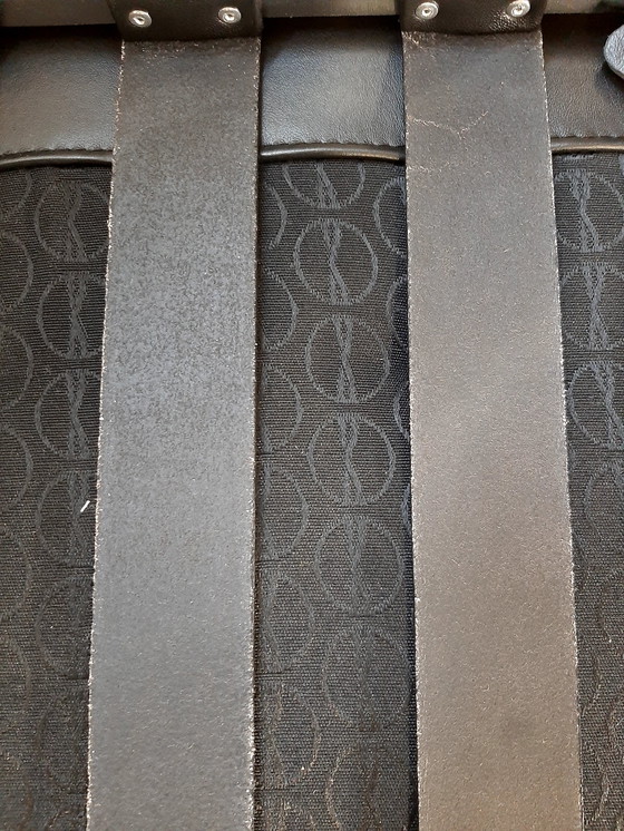 Image 1 of Knoll Set Barcelona New-Never Used Black Leather Design by Ludwig Mies Van Der Rohe and Lilly Reich (1929)
