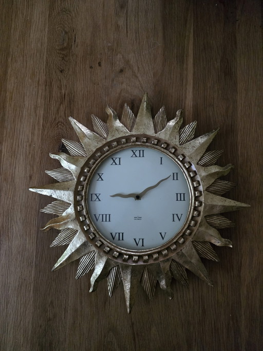 Karlsson Sun Clock - Gold Plated Vintage Dutch Design