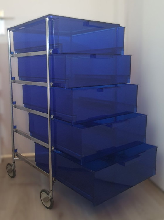 Image 1 of Original Kartell Mobil 5-Drawer Unit (Cobalt Blue) Antonio Citterio in Showroom Condition