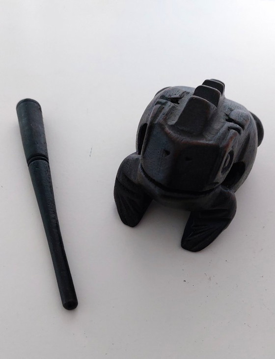 Wooden frog instrument, dark brown, Decorative Objects (photo 2 of 5)