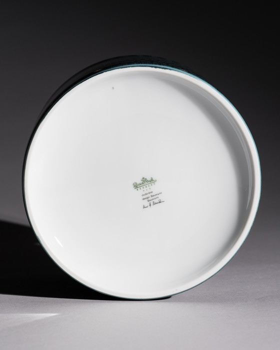 Image 1 of Dúo de jarrones Rosenthal Studio-Line Turquesa Púrpura Diseño gráfico de Theo Baumann Raro