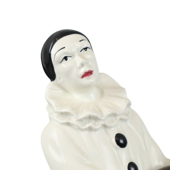 Image 1 of Vintage Pierrot Statue with Lute