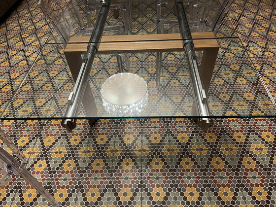 Image 1 of Mesa de vidrio y madera