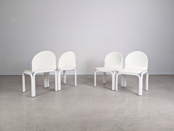 Image 1 of Originele 4-delige set Knoll Orsay stoelen Gae Aulenti stoel lederdesign